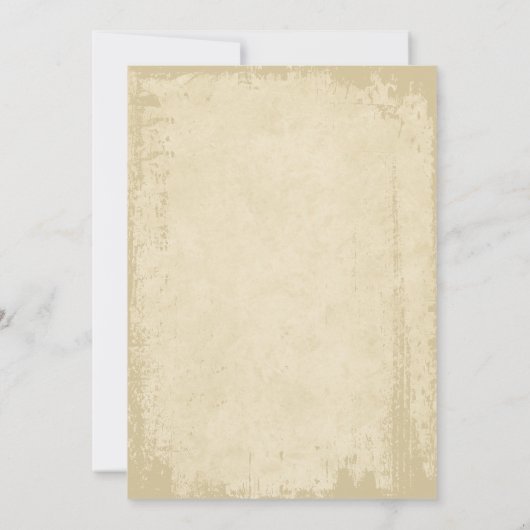 Elegante Off-White Grunge Edge Save the Date (Rückseite)