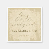 Elegante Off-White Grunge Edge Serviette (Vorderseite)