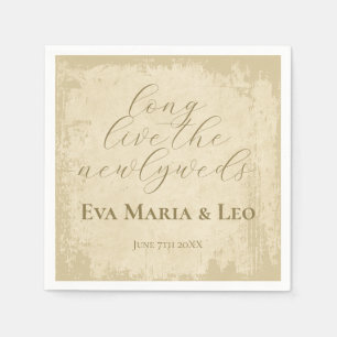 Elegante Off-White Grunge Edge Serviette