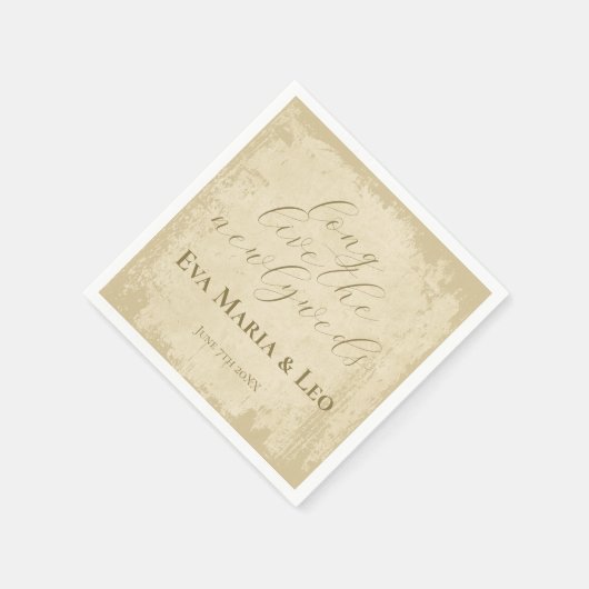 Elegante Off-White Grunge Edge Serviette (Ecke)