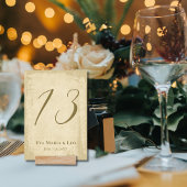 Elegante Off-White Grunge Edge Tischnummer