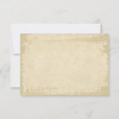 Elegante Off-White Grunge Edge Wedding RSVP Card (Rückseite)