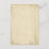 Elegante Off-White Grunge Hochzeitsunterkünfte Begleitkarte (Rückseite)