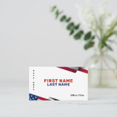 Elegante offizielle Wahlkampagne Visitenkarte (Stehend Vorderseite)