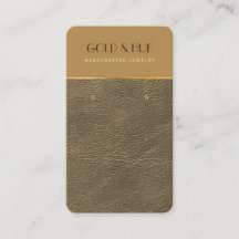 Elegante Ohrring-Auslage aus chic braunem Goldlede