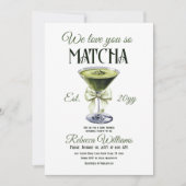 Elegante Olive Bow Liebe Sie So Matcha Baby Dusche Einladung (Vorderseite)