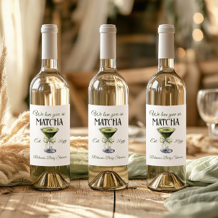 Elegante Olive Bow Liebe Sie So Matcha Baby Dusche Weinetikett