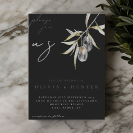Elegante Olive Branch Einladung zur Hochzeit