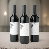 Elegante Olive Branch Hochzeit Weinetikett