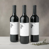 Elegante Olive Branch Hochzeit Weinetikett