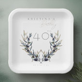 Elegante Olive Branch JEDER Geburtstag Pappteller