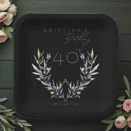 Elegante Olive Branch JEDER Geburtstag Pappteller