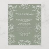 Elegante Olive Green Französische Rose Hochzeiten  (Vorderseite)