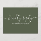 Elegante Olive Green Song Anfrage UAWG Postkarte (Vorderseite)