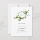 Elegante Olive Greenery RSVP Card (Vorderseite)