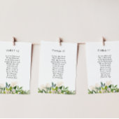 Elegante Olive Greenery Tischnummer Seating Chart