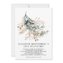 Elegante Olive Grove | Boho Botanische Einladung