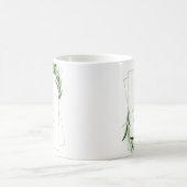 Elegante Olive Leaves Gold Boy Taufe Kaffeetasse (Mittel)