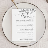 Elegante Olive Script Wedding | Italienisch Botani Menükarte