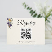 Elegante Olive Wedding Registry Enclosure Card RSVP Karte (Stehend Vorderseite)