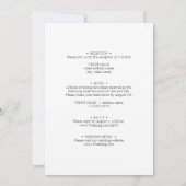 Elegante Oliven-Blätter. Botanische Hochzeit Einladung (Rückseite)