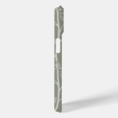 Elegante Oliven-grüne Florale Silhouette Case-Mate iPhone Hülle (Rückseite / Rechts)