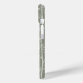 Elegante Oliven-grüne Florale Silhouette Case-Mate iPhone Hülle (Rückseite / Links)