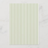 Elegante Oliven-grüne Hochzeitsdetails Karte (Rückseite)