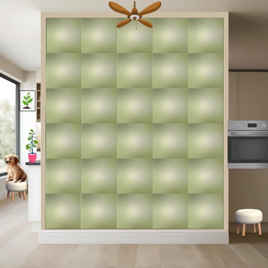 Elegante Olivenbäume Grüne Keramik Fliese