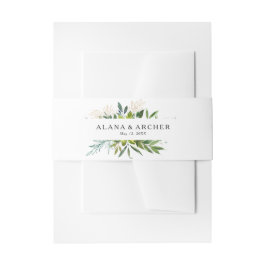 Elegante Olivenbäume Hochzeit Einladungsbanderole