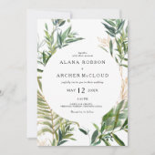 Elegante Olivenhaine Einladung (Vorderseite)