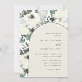 Elegante Olivenhaine Hochzeitsfeier Einladung (Vorderseite)