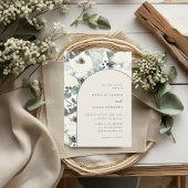 Elegante Olivenhaine Hochzeitsfeier Einladung