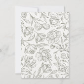 Elegante Olivenhaine Hochzeitskarte Tischnummer (Rückseite)