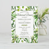 Elegante Olivenweg Bellinzona Probe Einladung (Stehend Vorderseite)