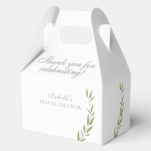 Elegante Olivenzweig-Hochzeitsdusche-Giebel
