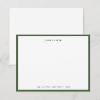 Elegante olivgrüne Rand-Flat
