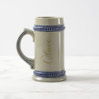 Elegante Olivia Gold Schrift Monogramm Keramik Ste