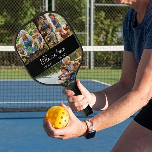 Elegante Oma Established Year Collage Pickleball Schläger