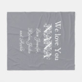 Elegante Oma Liebe Nana Custom Familie Niedlich Gr Fleecedecke (Vorderseite (Horizontal))