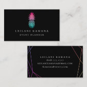 Elegante Ombre Ananas Visitenkarte (Vorne/Hinten)
