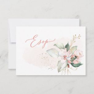 Elegante Ombre Blush Pink Blue Rose, UAWG Einladung