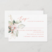 Elegante Ombre Blush Pink Blue Rose, UAWG Einladung (Vorne/Hinten)