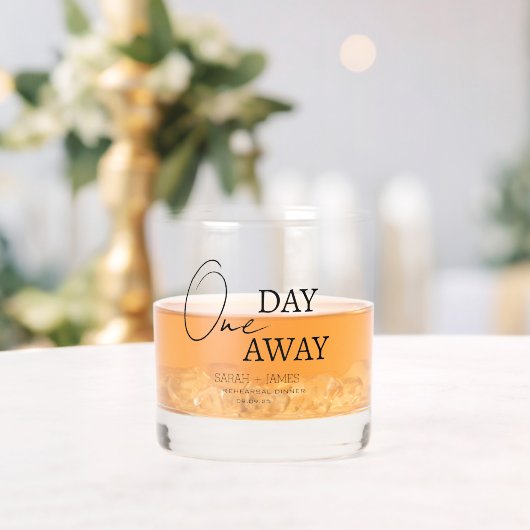 Elegante One Day Away Probe Dinner Hochzeit Whiskyglas (Insitu (Hochzeit))