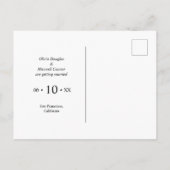 Elegante One Foto Emerald Green Save the Date Card Postkarte (Rückseite)