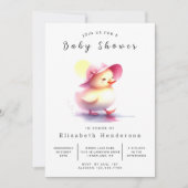 Elegante Online Duck Baby Shower Einladung (Vorderseite)