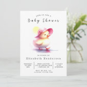 Elegante Online Duck Baby Shower Einladung (Stehend Vorderseite)