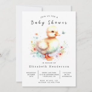 Elegante Online Duck Baby Shower Einladung