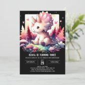 Elegante Online Triceratops Geburtstag Einladung (Stehend Vorderseite)