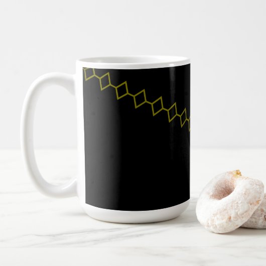 Elegante Onyx Flow Chili-Schale Kaffeetasse (Mit Donut)